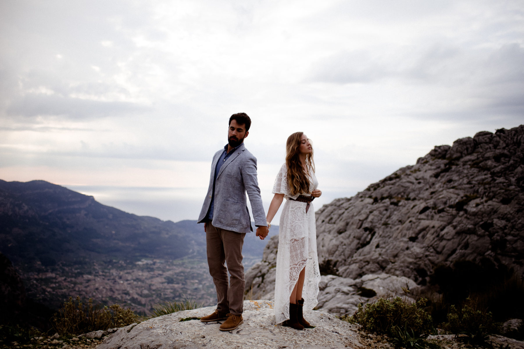 niveaufoto - Hochzeit shooting Mallorca berge